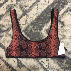 TOPSHOP bikini NWT swimsuit red & black snake skin